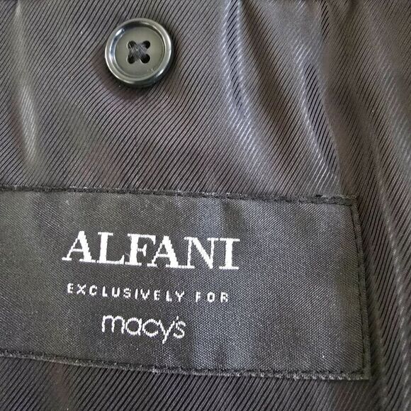Alfani Exclusively For Macy's Velvet Velour Blazer Brown Cotton Mens Size 44R - Picture 9 of 13